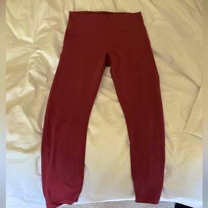 red/purple lululemon leggings- length 28